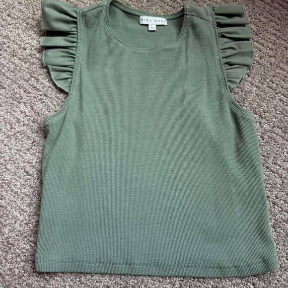 Other Tops - Green ribbed tank top